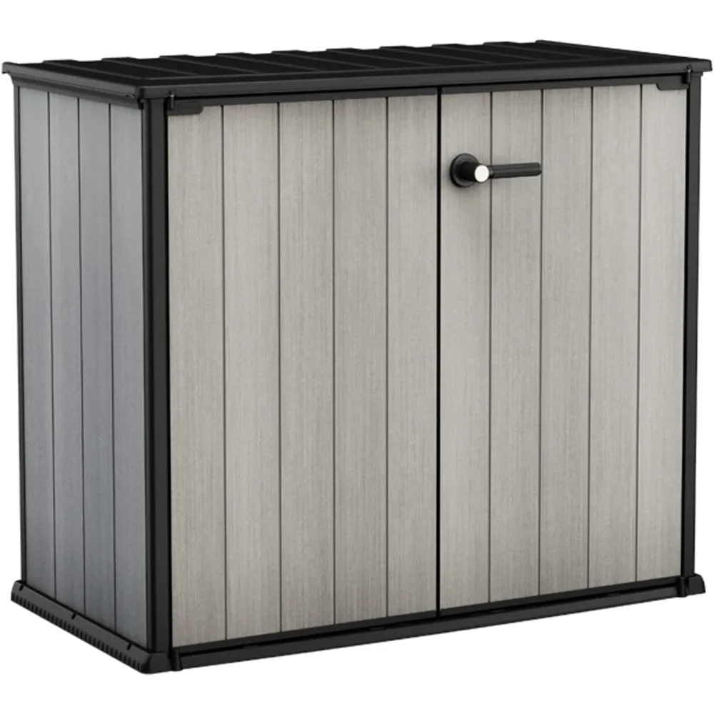 

Patio Store 4.6 x 4.0 ft. Resin Outdoor Storage Shed with Paintable and Drillable Walls for Customization-Perfect ,Grey