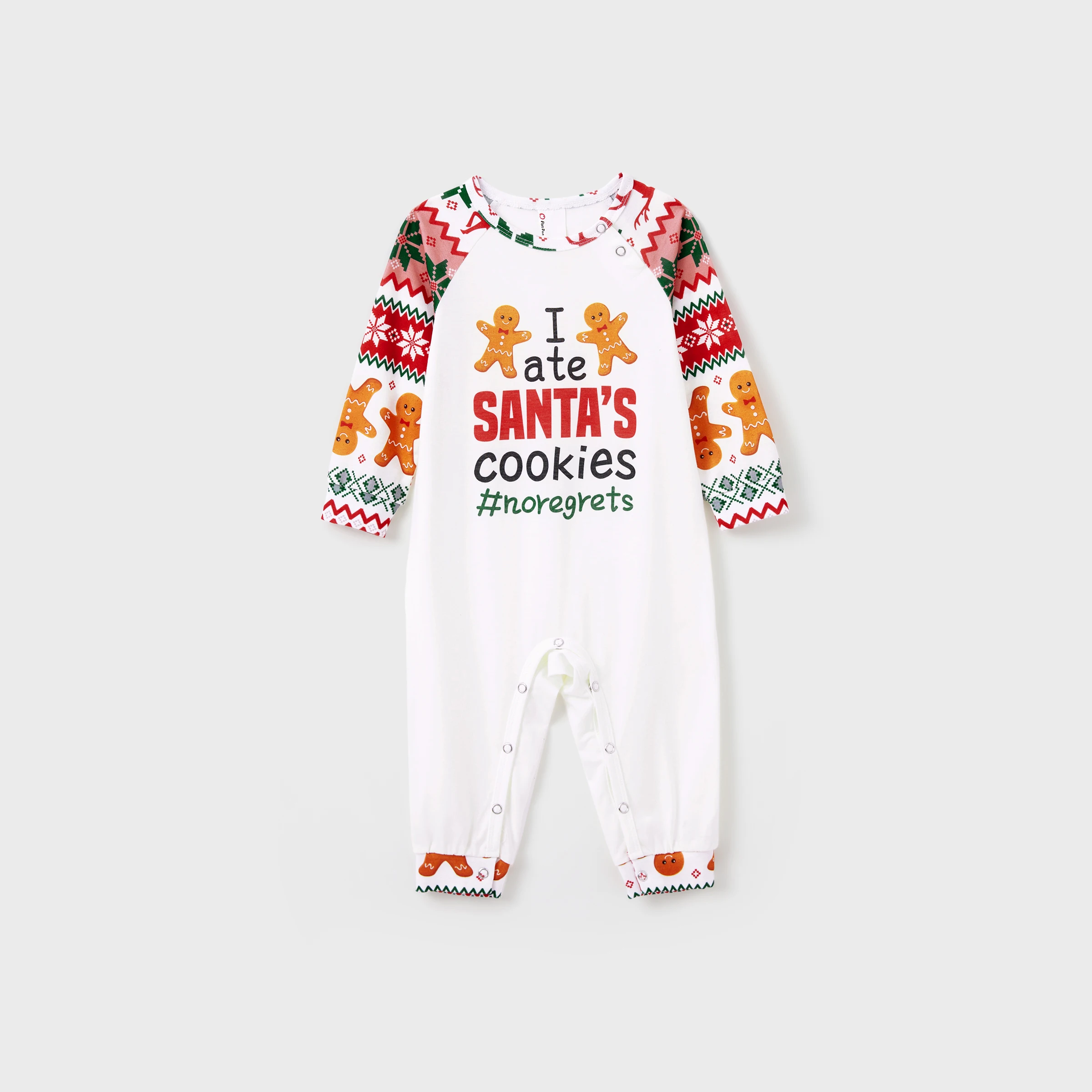thumbnail image 2 of Pijamas navideños a juego para toda la familia, con diseño de hombrecito de jengibre y galletas de Papá Noel, 2 of 5