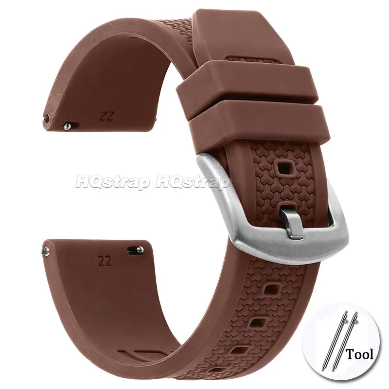 Breathable Silicone Quick Release Sport Watch Band – Waterproof Universal Bracelet Strap