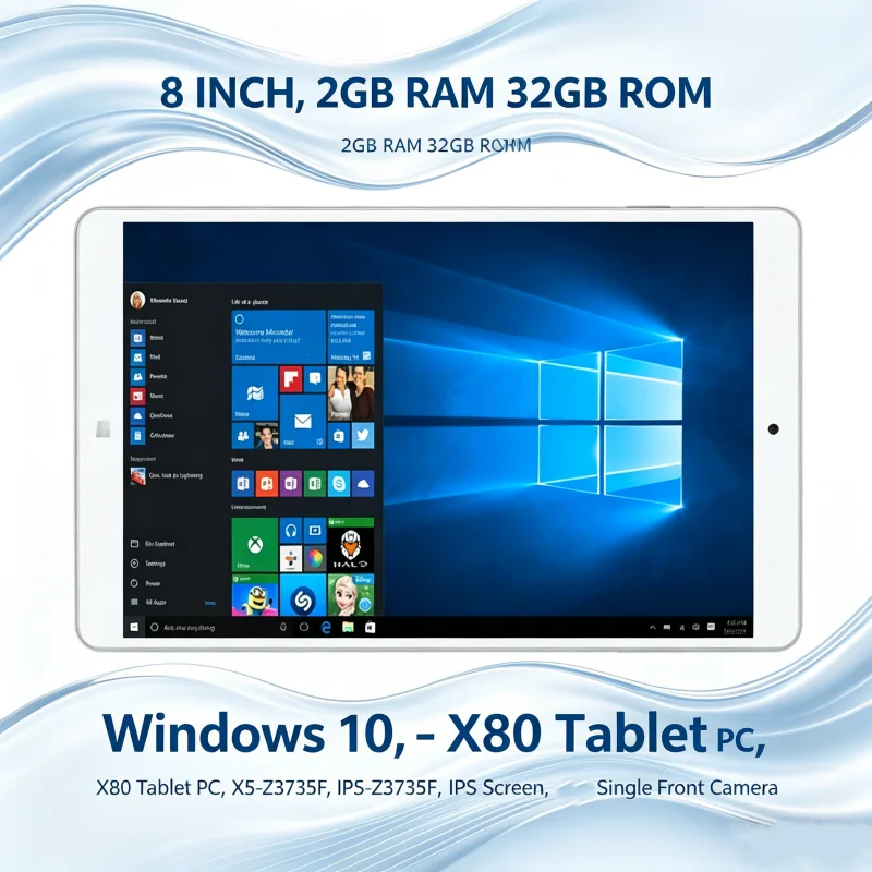 8 INCH Q1 Windows 10 New Sales Tablet PC 2GB RAM 32GB ROM X80 X5-Z3735F IPS Screen Single Front Camera WIFI Quad Core