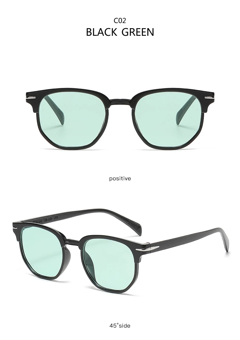Frauen Männer Unregelmäßigkeit Oval Sonnenbrille Mode Im Freien Schatten Retro Reis Nagel Design Sonnenbrille Vintage Weibliche UV400 Gläser – Detail 14