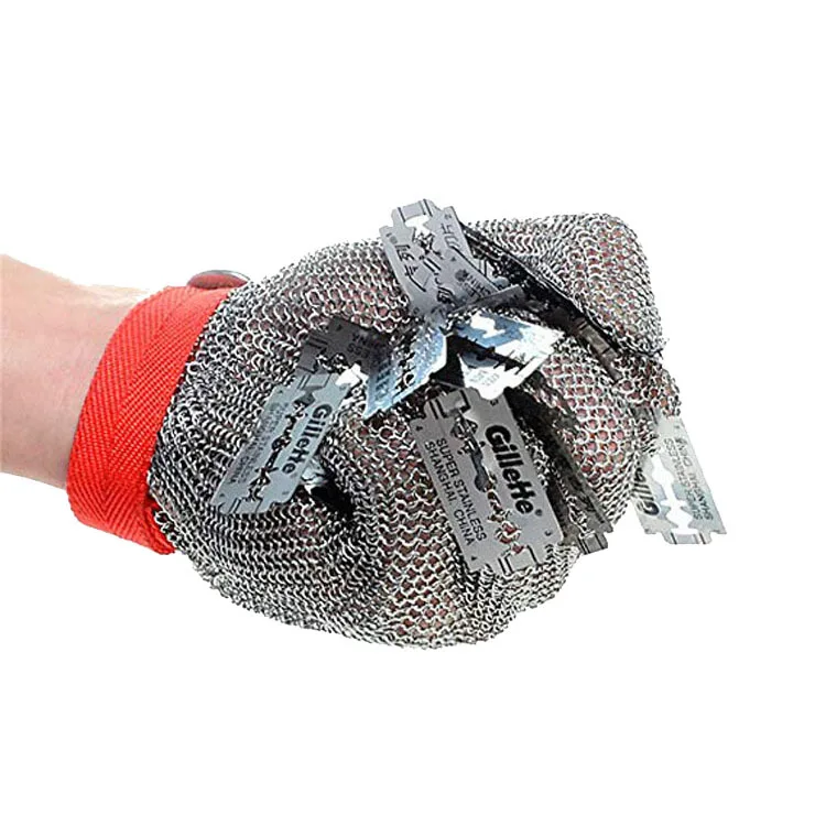 Stainless Steel Wire Gloves Anti-cut Cut-resistant Woven Safety Working Gloves Cutting Fish-killing Metal Iron Kitchen Gloves