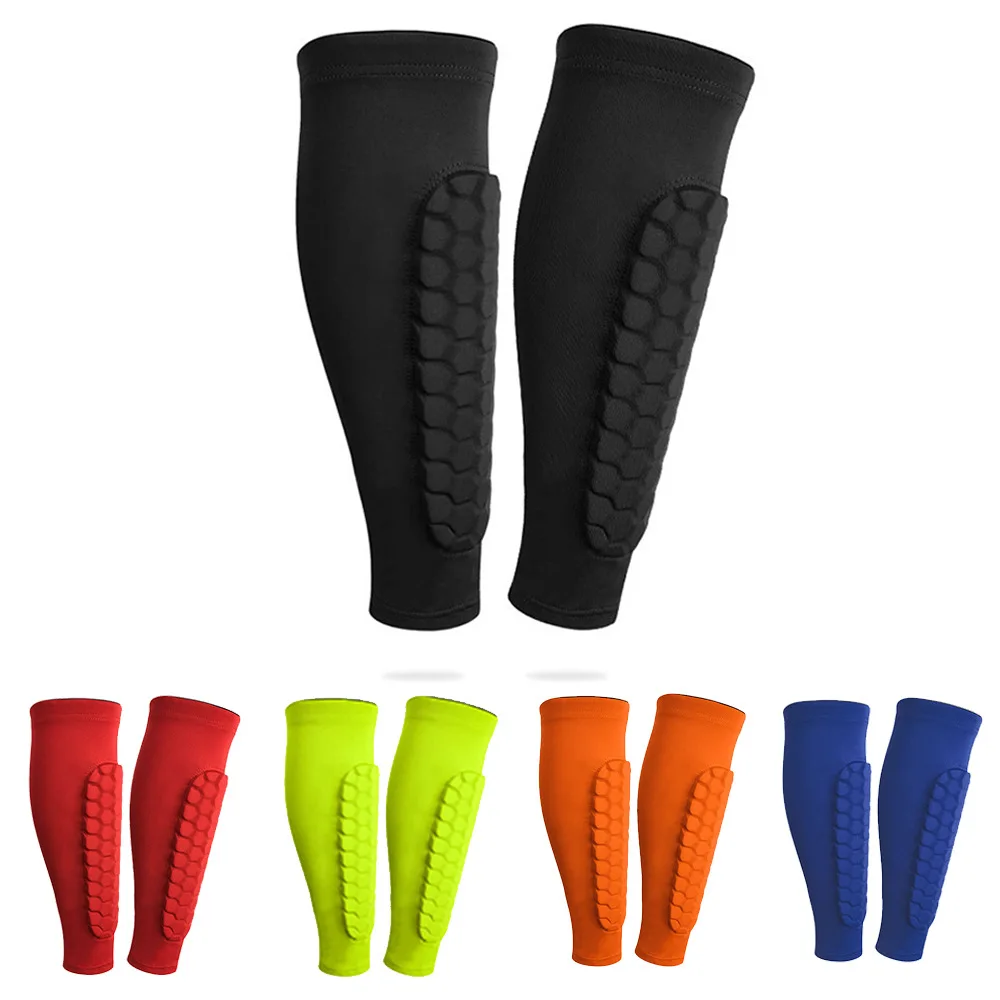 1PC Honeycomb Football Soccer Leg Guard Outdoor Sport Shin Guards Sports Socks Leg Protector Anti-collision Pads Sports Safety soccer shin guards,shin guard pads