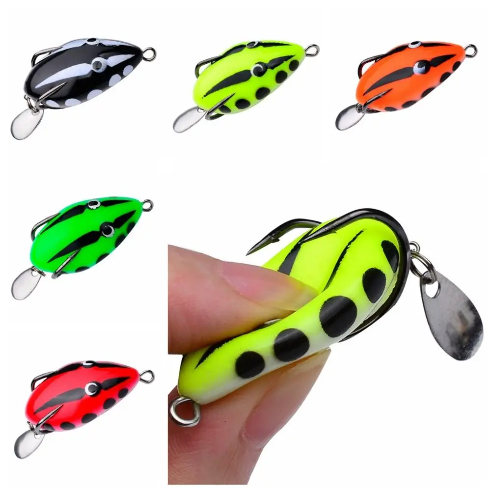 Soft Frog Snake Head Bait Bionic Mini Fishing Black Frog Realistico 4Cm/5G Lure Frog Thunder Carp Fishing