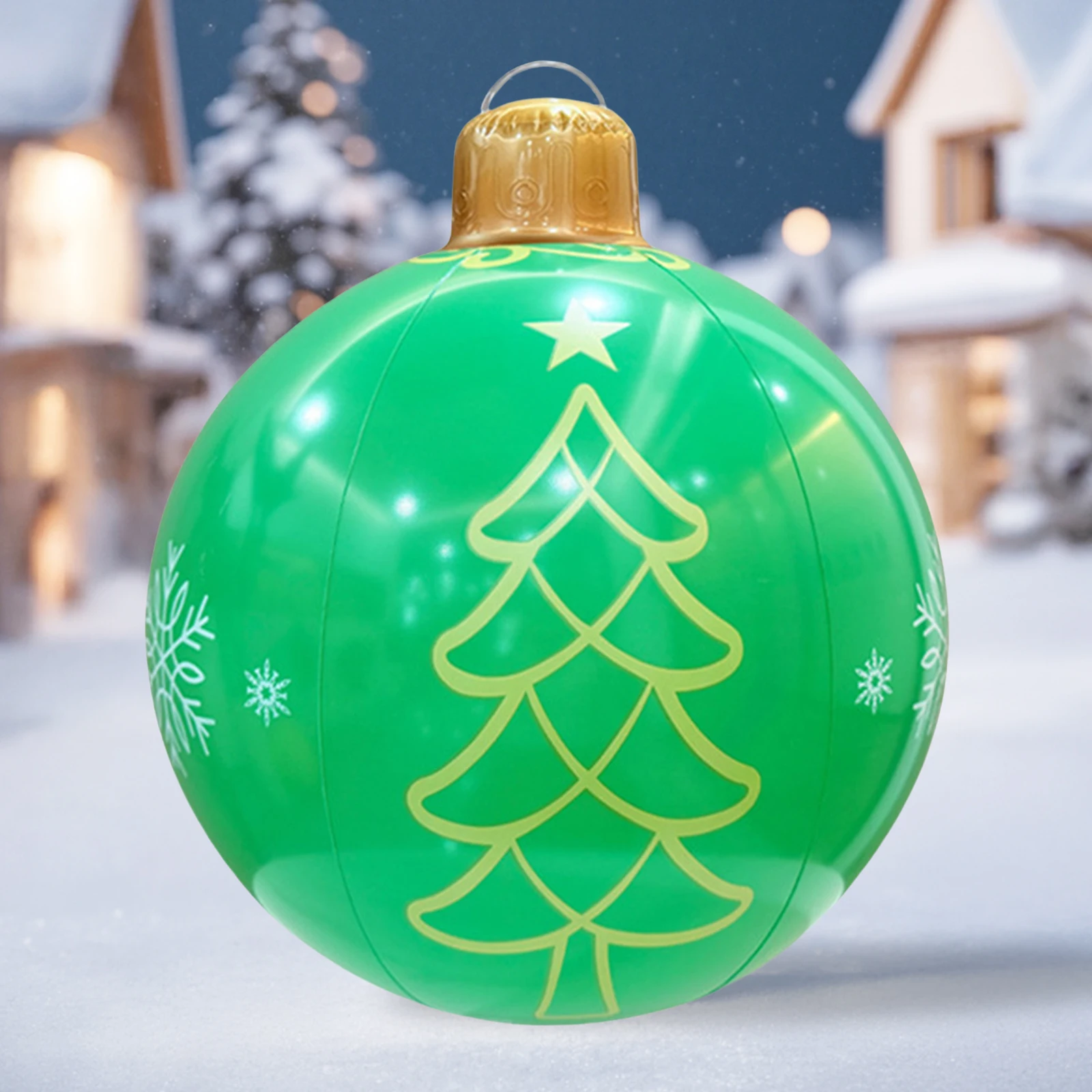 35/60cm Inflatable Christmas Decoration Ball, PVC Christmas Inflatable Ball Popular Christmas Decoration for Indoor Outdoor