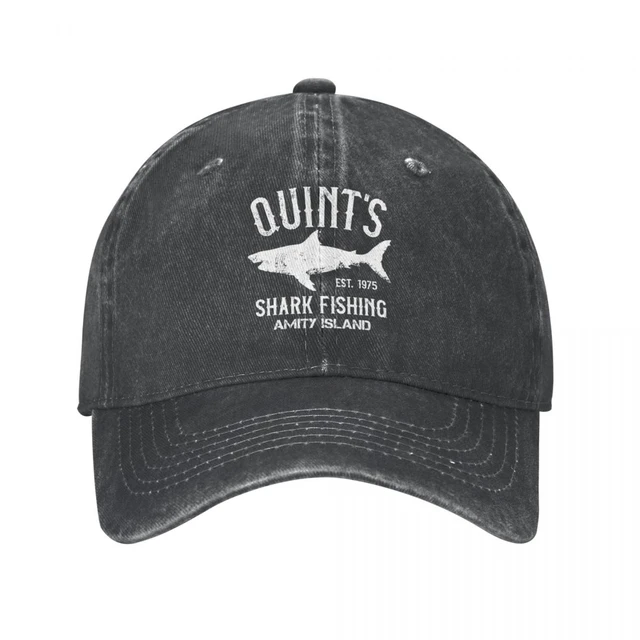 Quint's Shark Fishing Baseball Caps Vintage Distressed Washed Amity Island  1975 Jaws Headwear Unisex Outdoor Soft Hats Cap - AliExpress