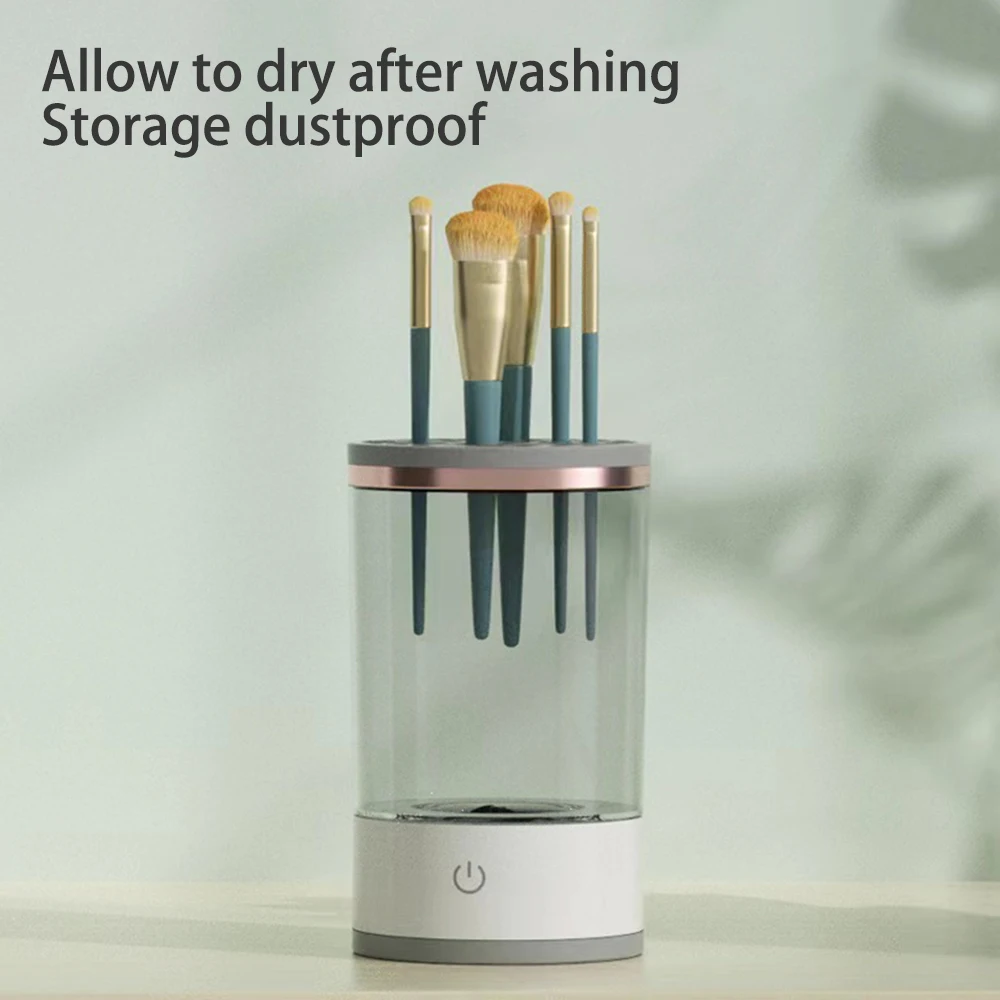 Electric Makeup Brush Cleaner USB Plug Portable Automatic Makeup Brushes Machine Quick Cleaner Brush Cleaning Stand Device