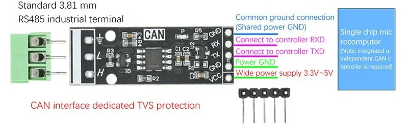 RS232 RS485 CAN zu TTL Pegelumsetzer Modul 3.3V 5V UART Serieller Port Transceiver Board für Arduino STM32 Industrie – Detail 5