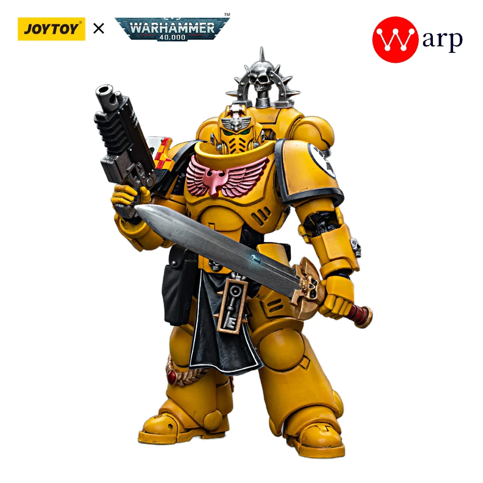 

[In-Stock] JOYTOY Warhammer 40k 1/18 Action Figures Imperial Fists Lieutenant with Power Sword Anime Military Model Gift Toys