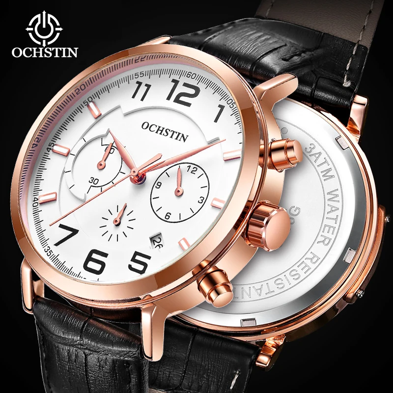 OCHSTIN2024 new creative nylon series personalized atmosphere men's quartz watches multi-function quartz movement watches