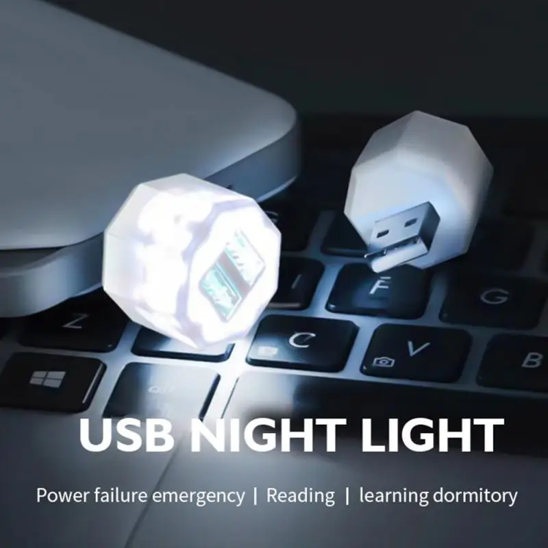 

USB Plug Lamp Mini Bulb Night Light Computer Mobile Power Charging Portable Small Book Light LED Eye Protection Reading Light