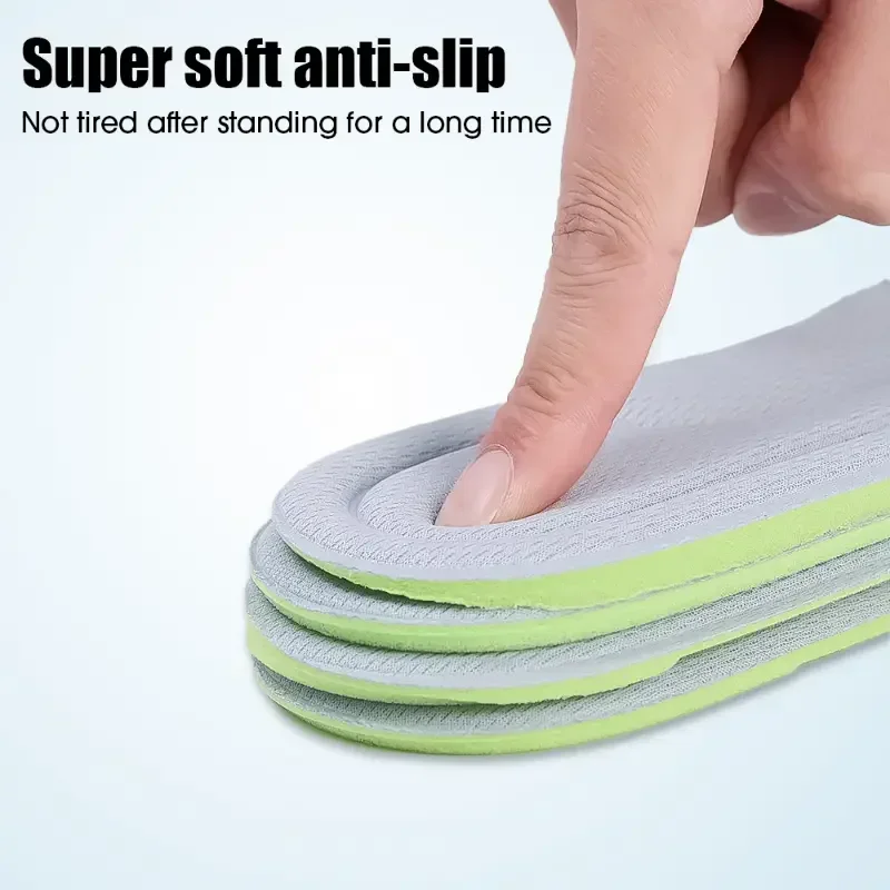 Sport Insoles 1pair 5D Sports Insoles invisible inner raised insole for male and female comfort with soft sole and full cushion for shock