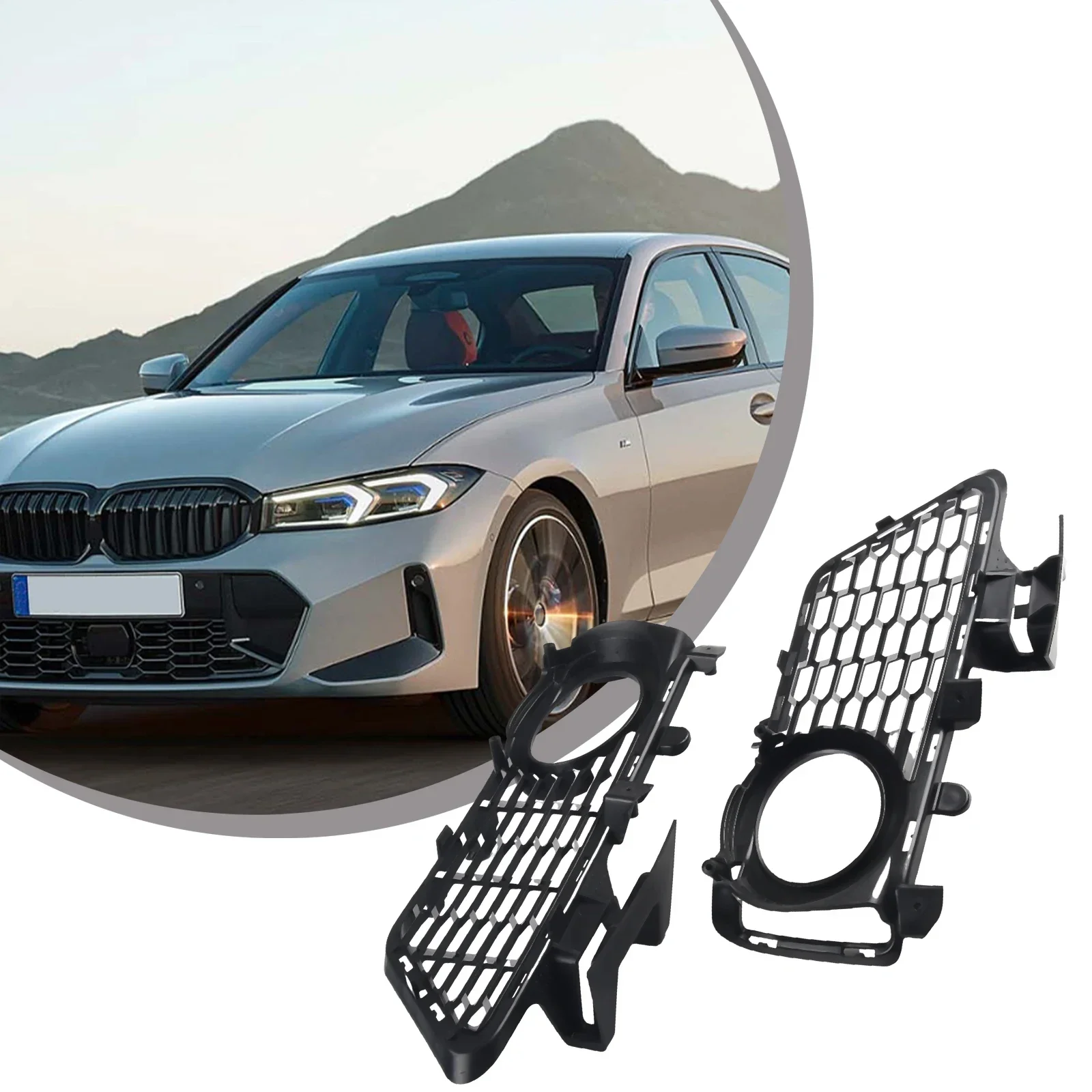 Fog Light Grilles For BMW 3 Series F30 51118054155 ABS Plastic Fog Light Grilles For BMW 3 Series F30