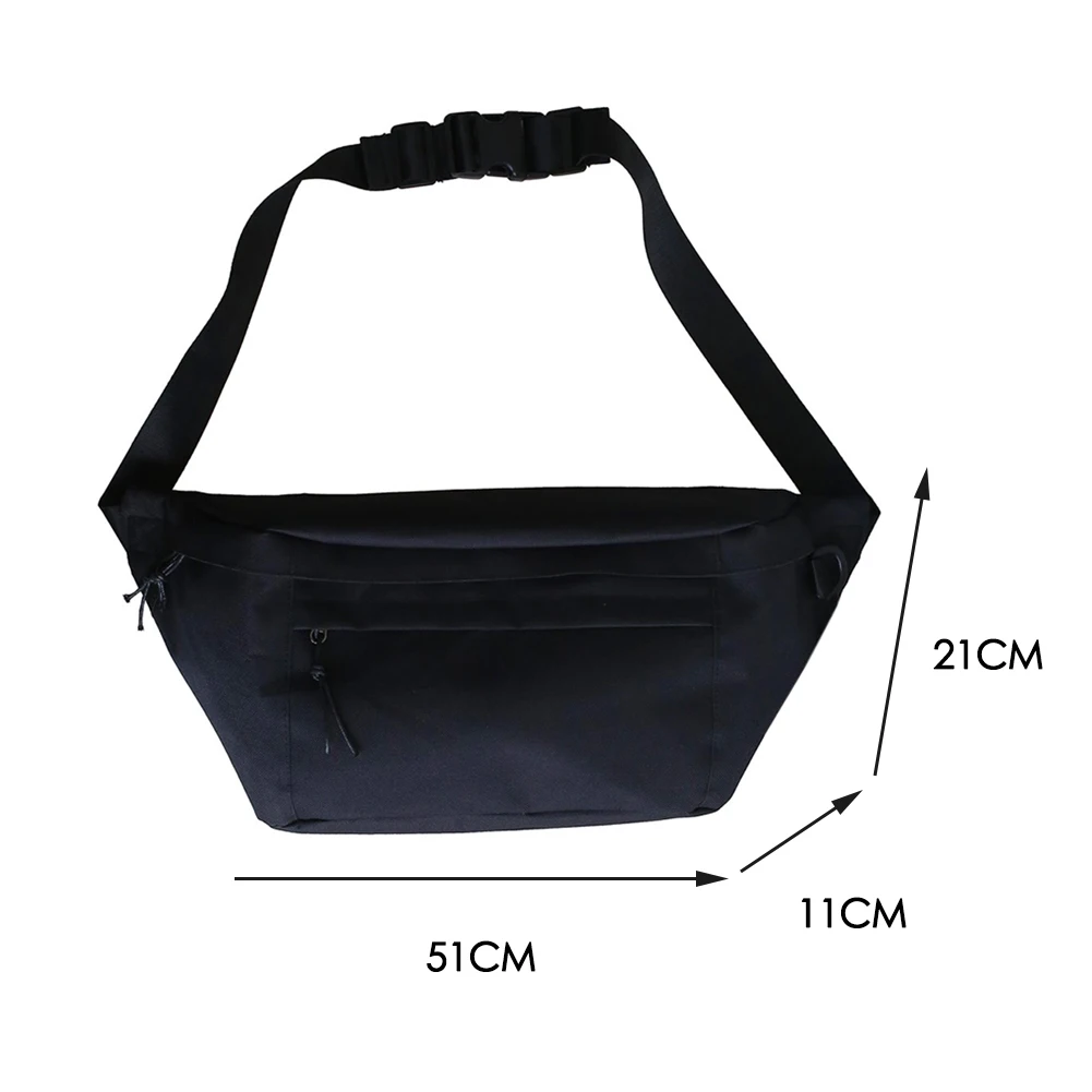 Women Men Solid Large Capacity Shoulder Pack Oxford Waist Bag Fanny Money Purse