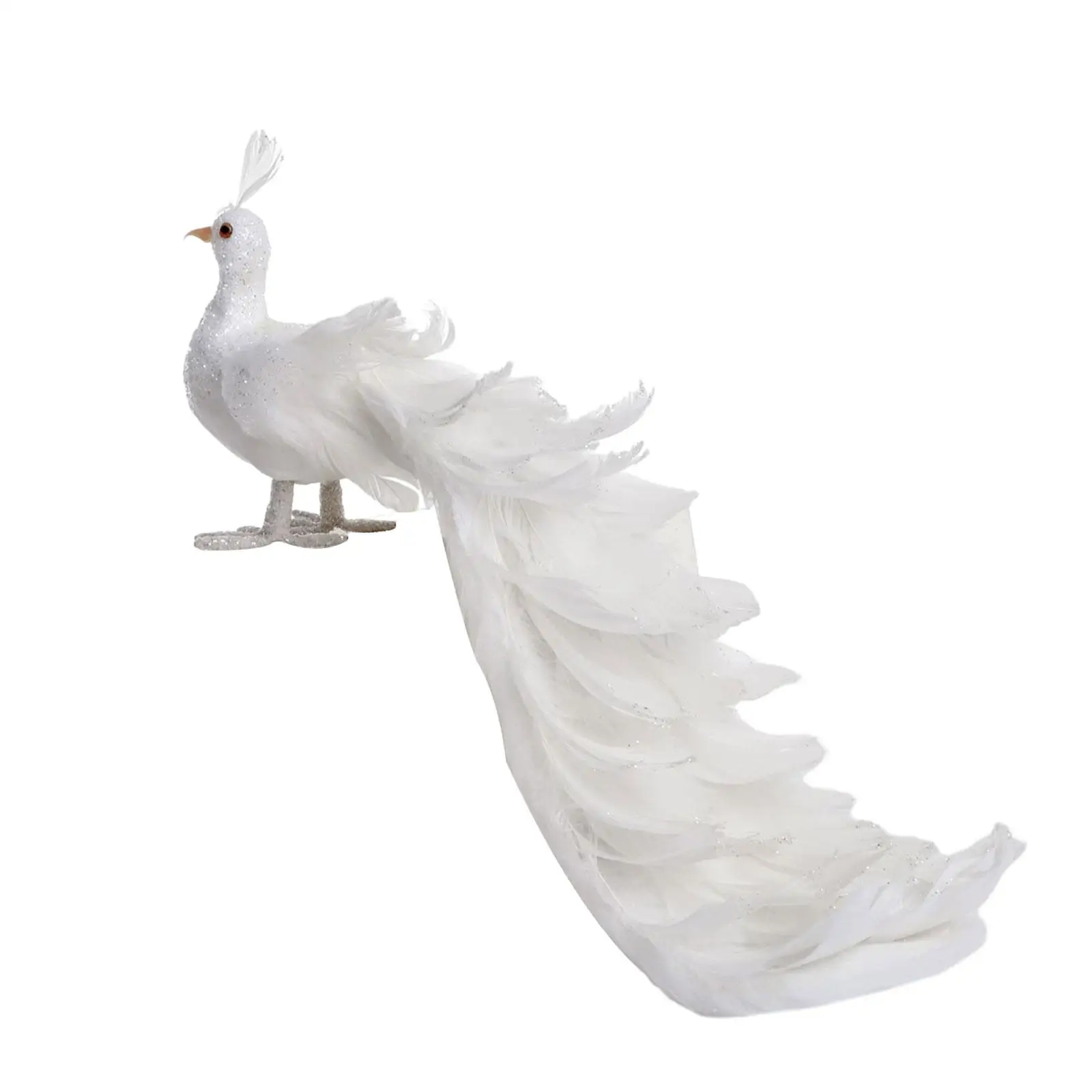 Peacock Simulation Bird Foam Crafts Animal Realistic Bird Figurine Statue for Patio Yard Art Outdoor Lawn Home Decoration