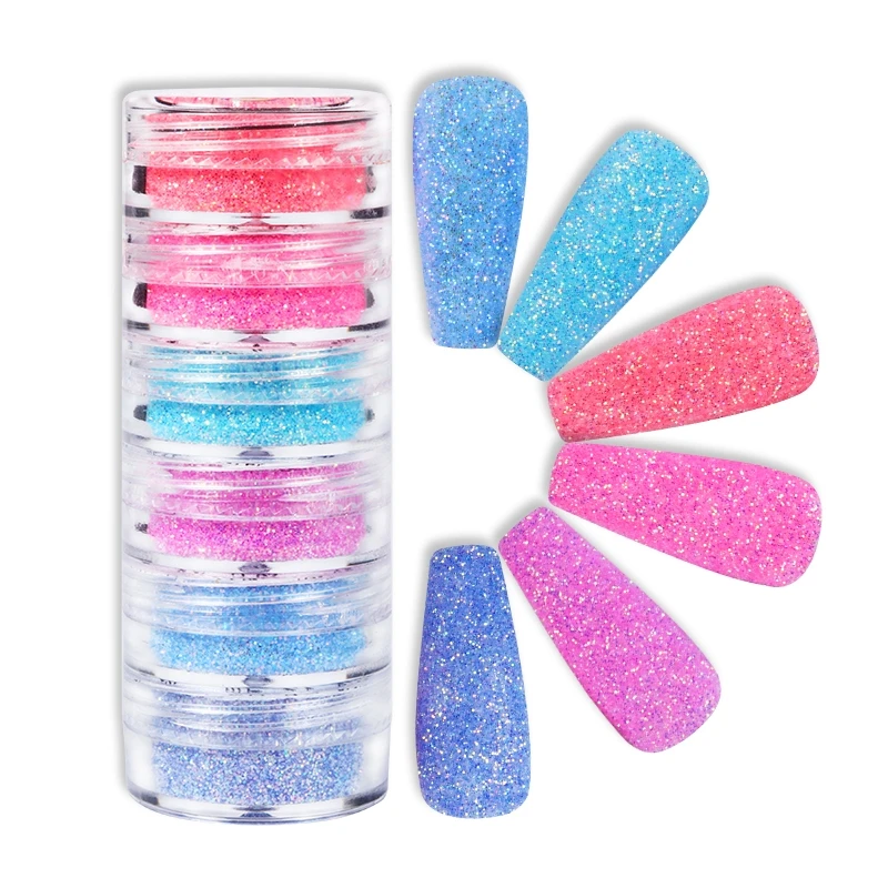 Shiny Candy Pink Nail Art Simple Glitter Sugar Powder Pigments