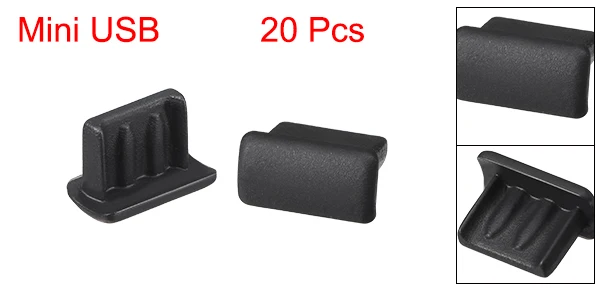 Silicone Mini USB Cap Port Cover Anti Dust Protector 7x2mm Dust Plug Silicone Anti-dust Stopper 20pcs