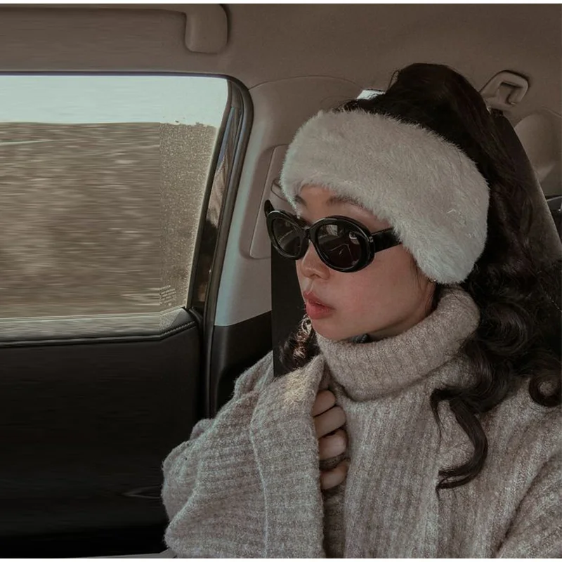 Headband Ear Protection Hat Women's Fall And Winter Hair Band Plush Hat Windproof Warm Ear Protection Hair Accessories