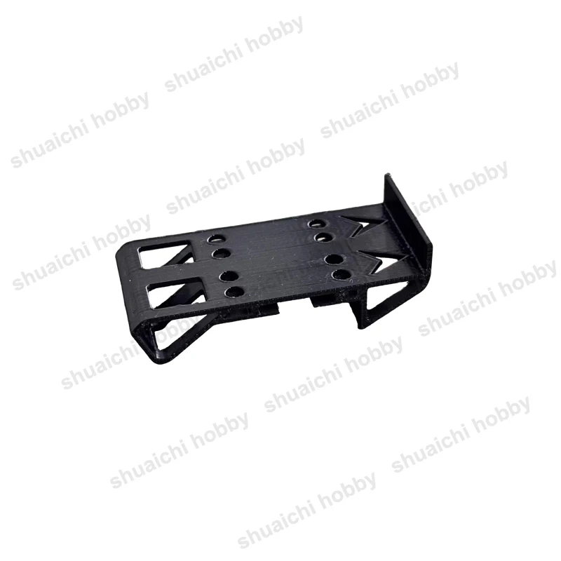 Détail des clips de maintien du support batterie Lipo pour drone FPV, assurant un blocage sécurisé.