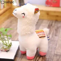 25cm Smile Alpaca Llama Plush Animals Toy Cute Stuffed Doll Household Throw Pillows Home Decoration Kids Toys Birthday Gifts 2