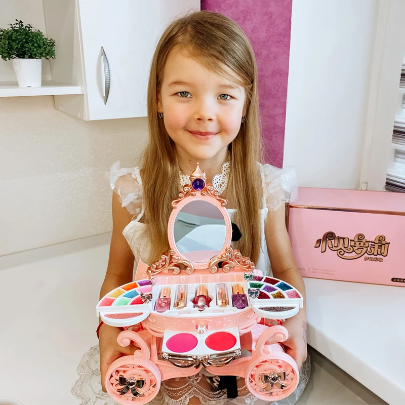 Girl Makeup Toy Simulation Cosmetics Set Baby Pretend Play Nail