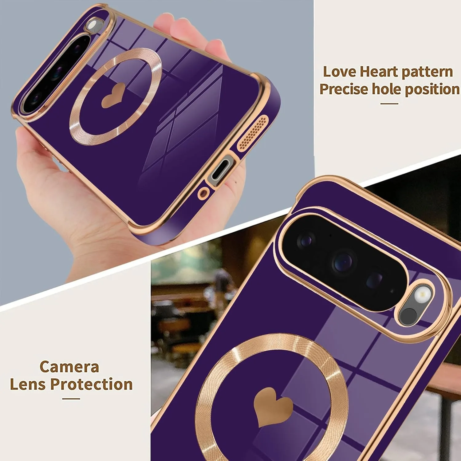 Magnetic Love Electroplating Shockproof Case