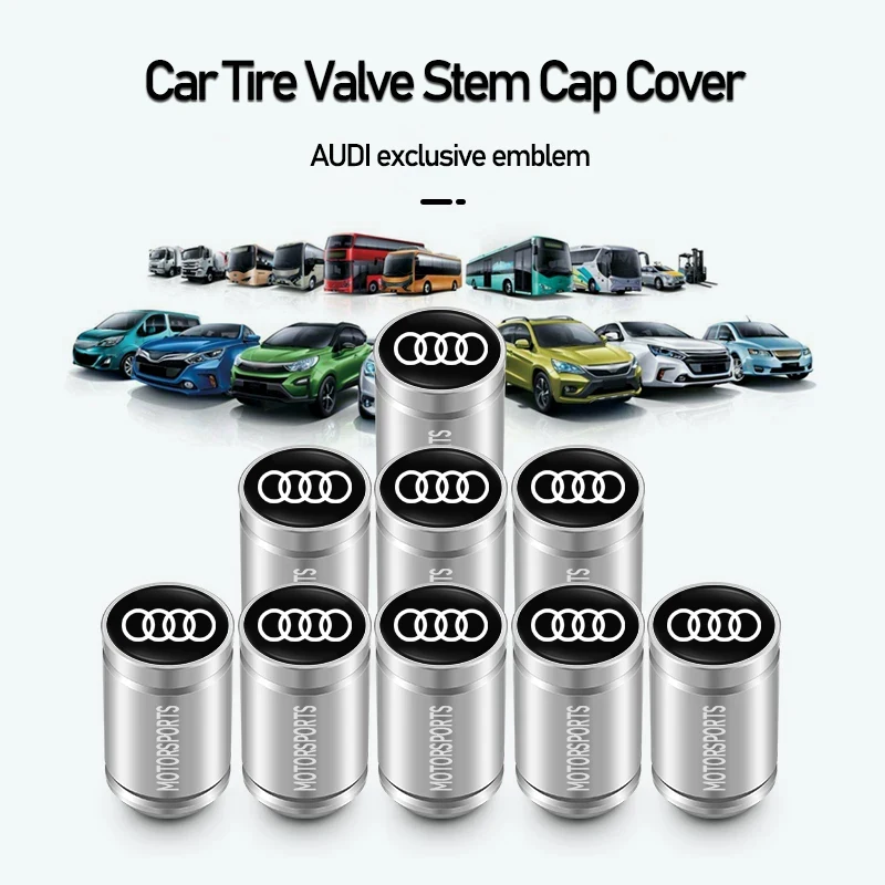 Sleek 4-Piece Car Wheel Tire Valve Caps Set - Premium Auto Accessories