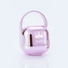 MIYOCAR personalized silver Metallic bling pacifier box and pacifier clip BPA free dummy Luxury baby shower gift 5