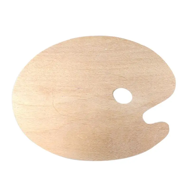 20x30cm Painting Color Canvas For Painting Mixer Wooden Oval Paint Brush Seting Acrylic Color Mixing Board Pallet color palette watercolor palette