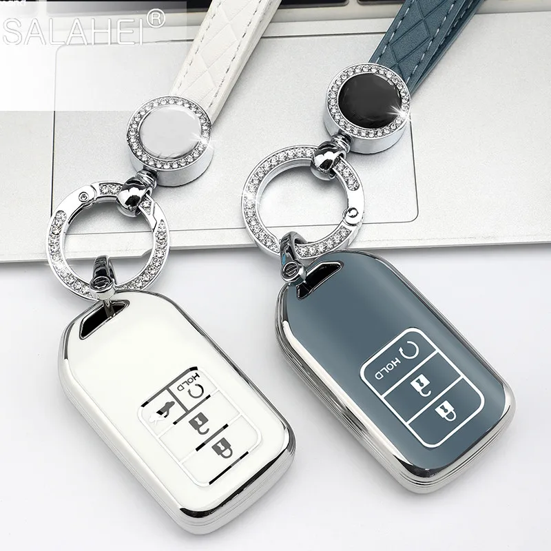 

TPU Car Remote Key Case Cover Fob Shell For Honda Civic Accord Fit CRV HRV Pilot Odyssey Clarity Ridgeline Keychain Accessories