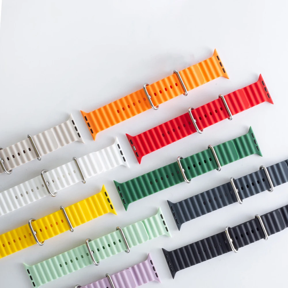Ocean Blue Silicone Sport Strap