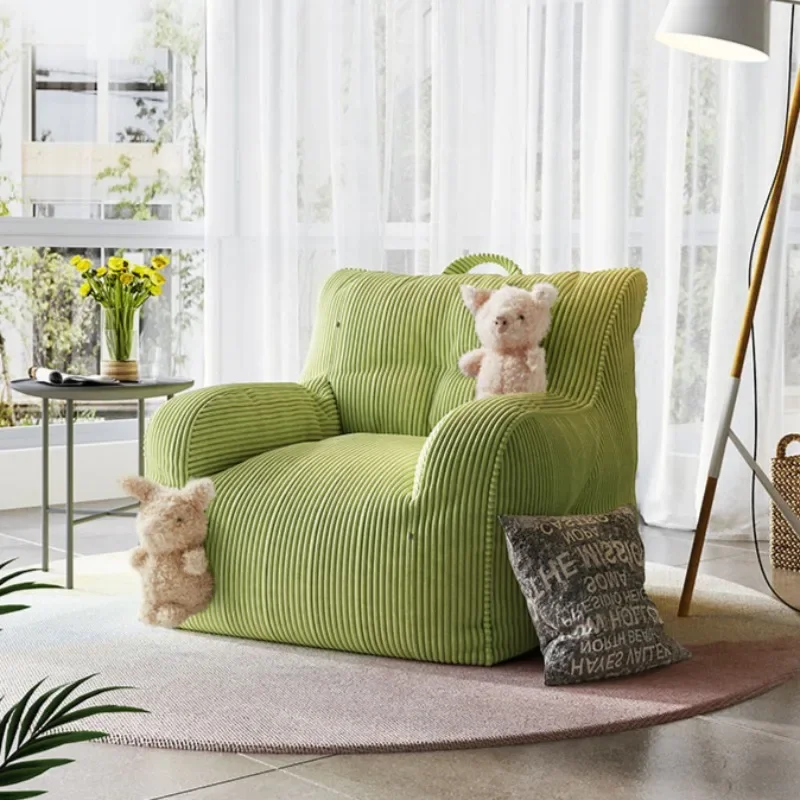 Small Individual Living Room Sofas Green Ergonomic Modern Corner Bean Bag Sofas Lounge Christmas Sofa Inflavel Home Furniture
