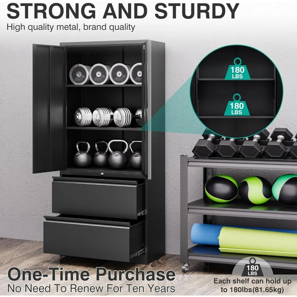 Black Metal Storage Cabinet 6