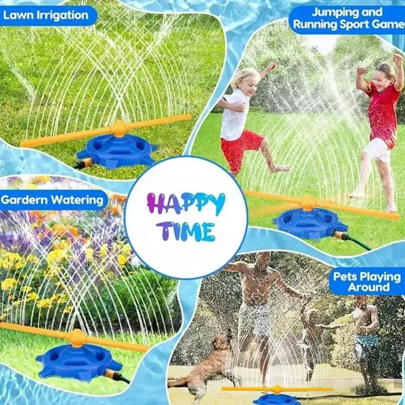 Water Sprinkler for Kids Sprinklers with 360 Degree Roating Spray Lawn Garden Outdoor Water Play Jumping Games for Kids Gift