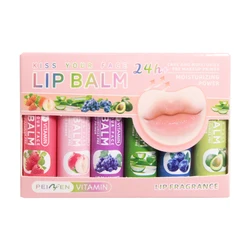 DNM Multi Fruit Flavors Moisturizing Lip Balm Set - Hydrating Daily Care (White)