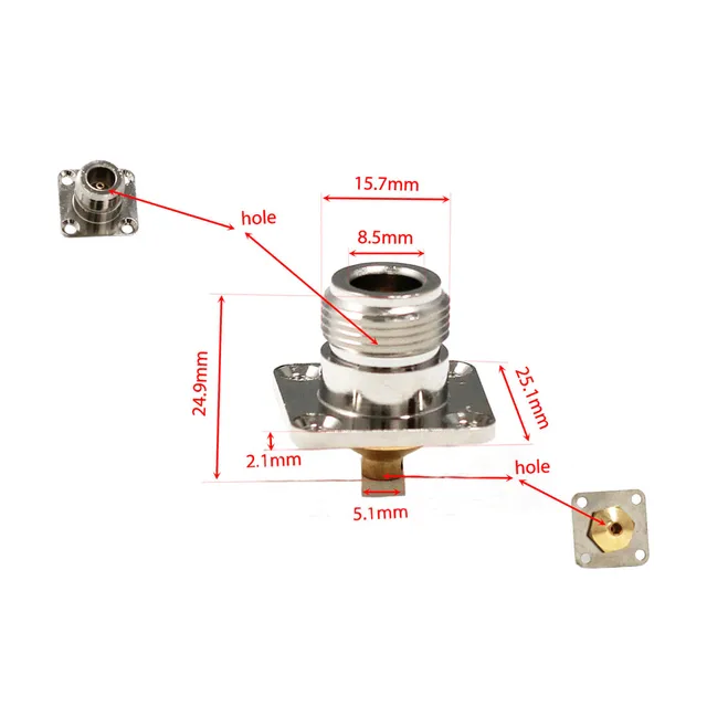RF Connettore RF Paratia N Femmina Per Cavo Semirigido RG405 (.086") - Da Saldare Connettore N Femmina - Foto 8