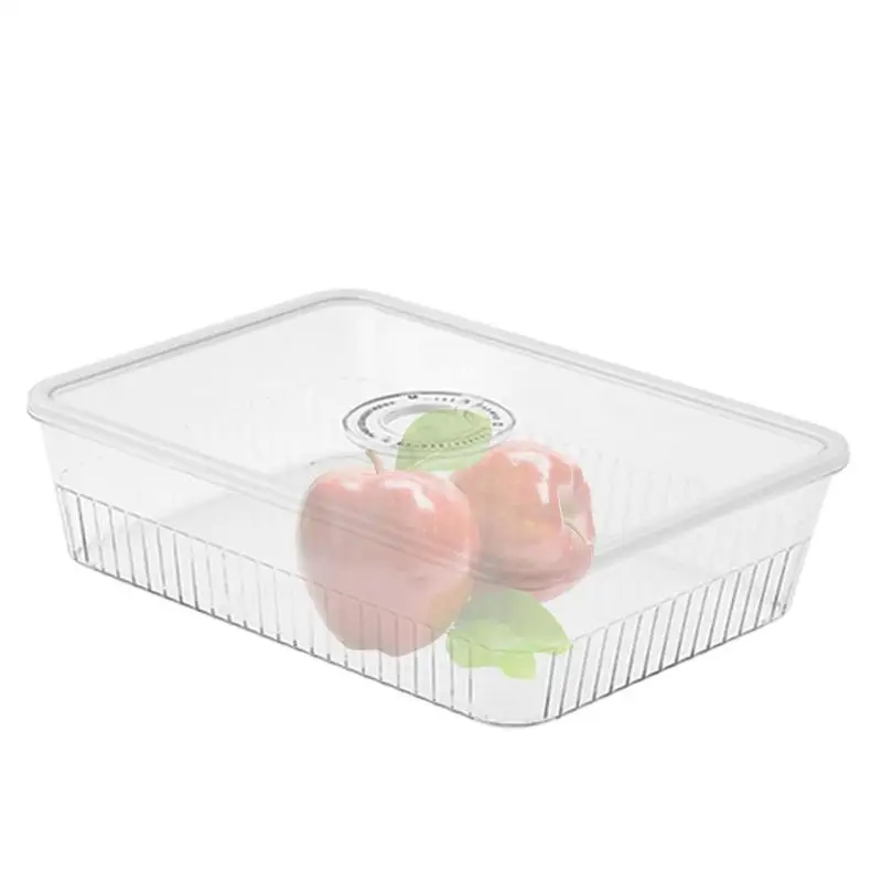 

Refrigerator Frozen Meat Storage Box Fruit Vegetable Food Container Sealed Fresh Box with Lid Freezer Kitchen Accessories