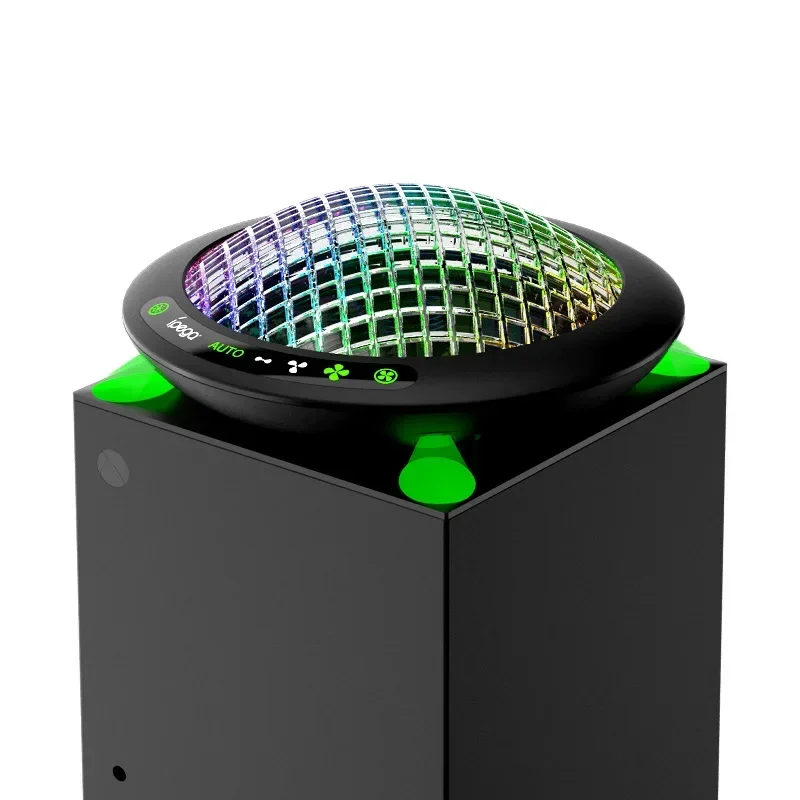 PG-XBX017 For Xbox Series X Host Intelligent Temperature Control UFO Colorful Heat Sink Top mounted Fan RGB Intelligent