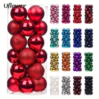 24pcs/Box Christmas Balls Christmas Tree Ornaments Christmas Decoration for Home Party Christmas Hanging Pendant Christmas Gifts