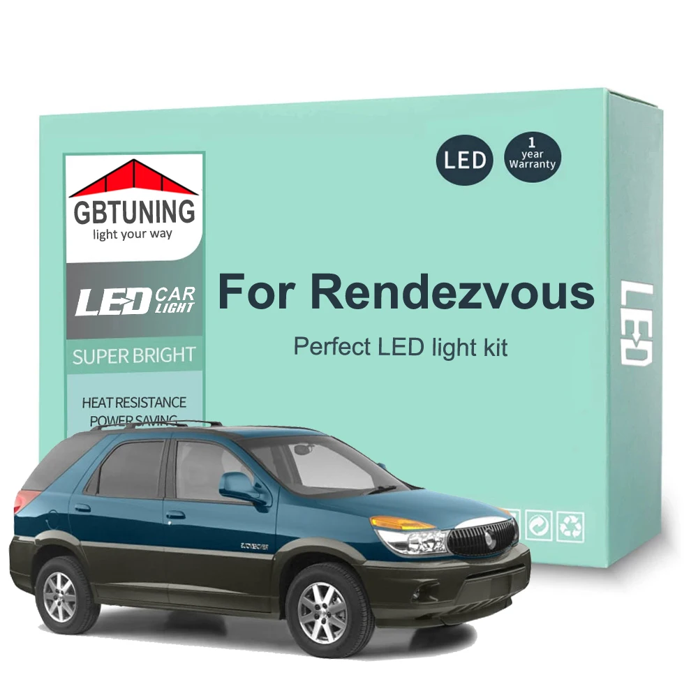 Canbus 자동차 LED 인테리어 전구 키트, 뷰익 렌더뷰 2002 2003 2004 2005 2006 2007 14 피스, 실내 독서용 돔 트렁크