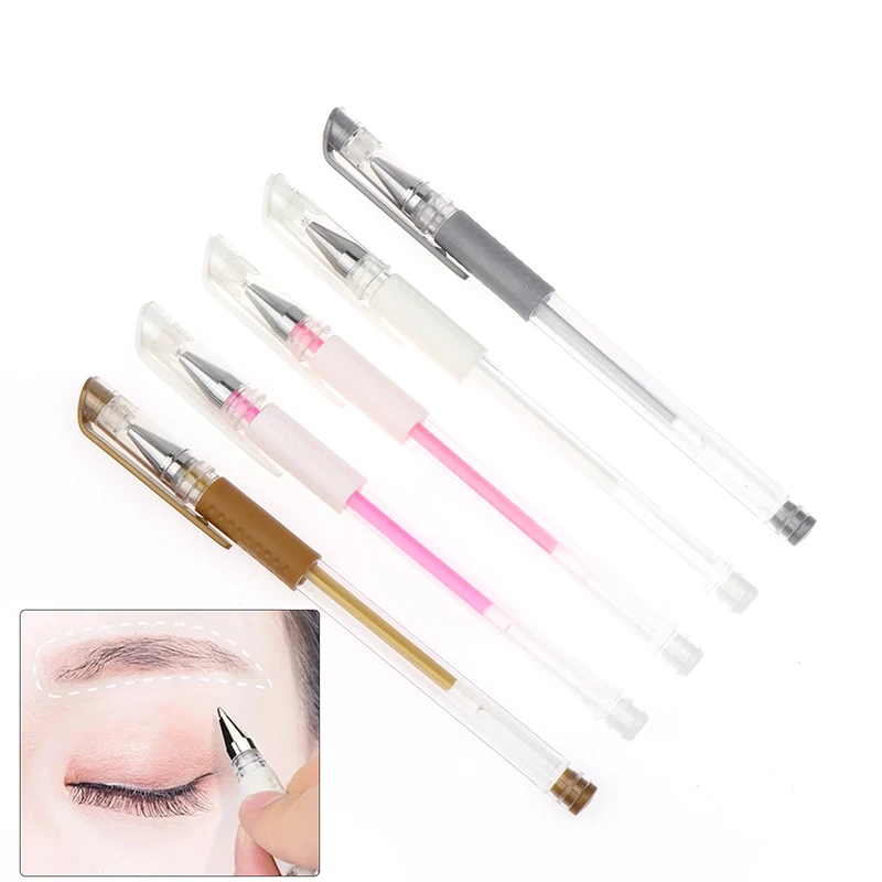 

1PC Brow Pen Skin Pen Waterproof Eyebrow Lip Tattoo Gel Marker Pen For Microblading Eyebrow Lip Scribe PMU Tool