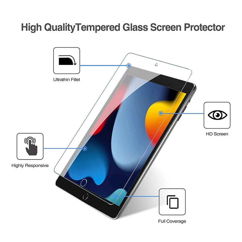 Tempered Glass Screen Protector For iPad 10.2 Inch A2602 A2603 A2604 A2605 A2270 A2428 A2429 A2430 A2200 A2198 A2197 Tablet Film — view 3