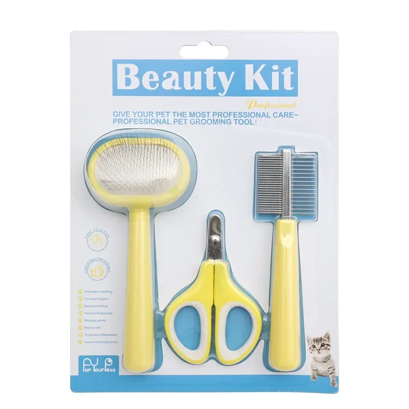 Pet Comb 1PC Dogs & Cats De-fluffing Grooming Comb Fluffy Hair Pet Products Sticky Hair Remover Set grooming dog brush