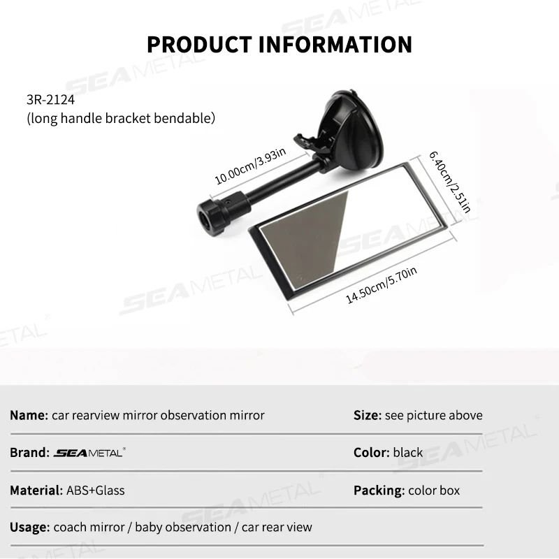 Car Rearview Mirror Car Baby Mirror Suction Cup Baby Mirror Universal Front Windshield Suction Cup Rear View Mirror for Baby Kids Monitor Dashboard Assist Mirrors