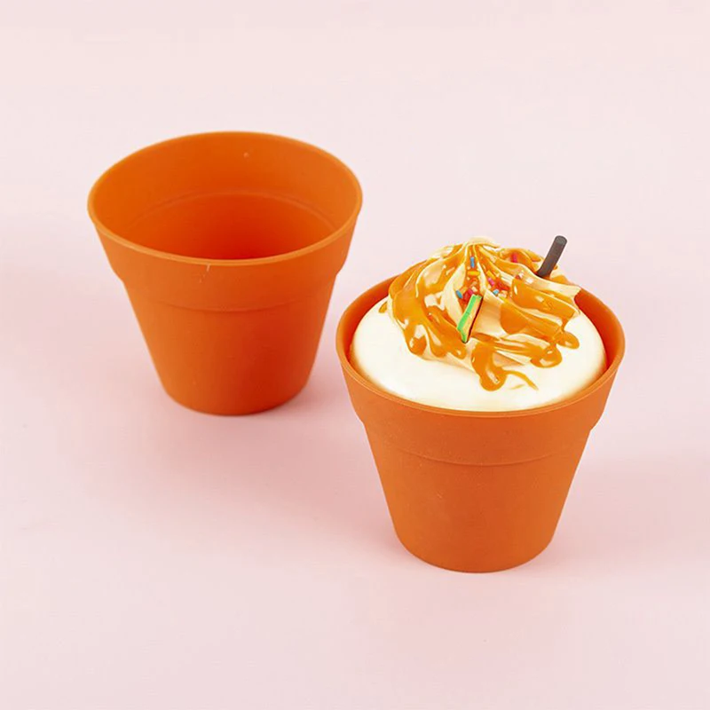 1PC Flower Pot Silicone Cake Mold Creative Muffin Cupcake Mousse Baking Cup Kitchen Baking Tools Cake Decorating Tool