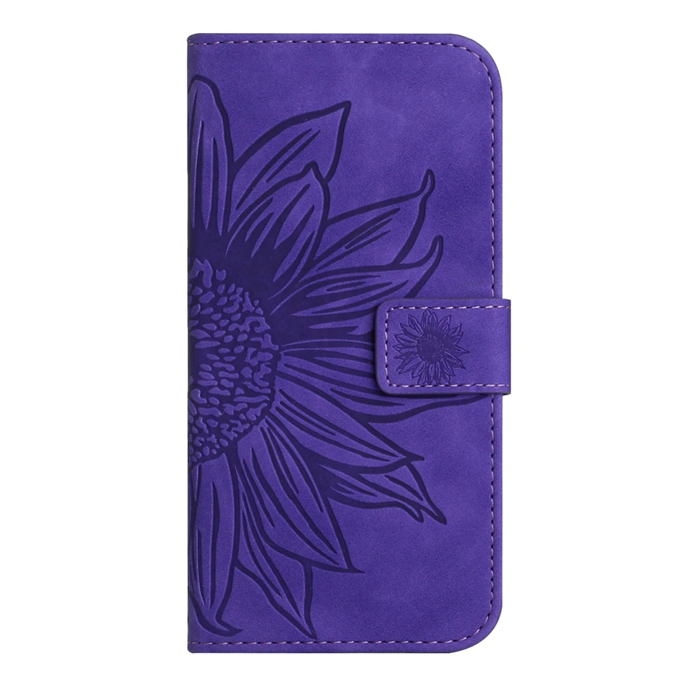 Sunflower Leather Wallet Phone Case - Flip Cover