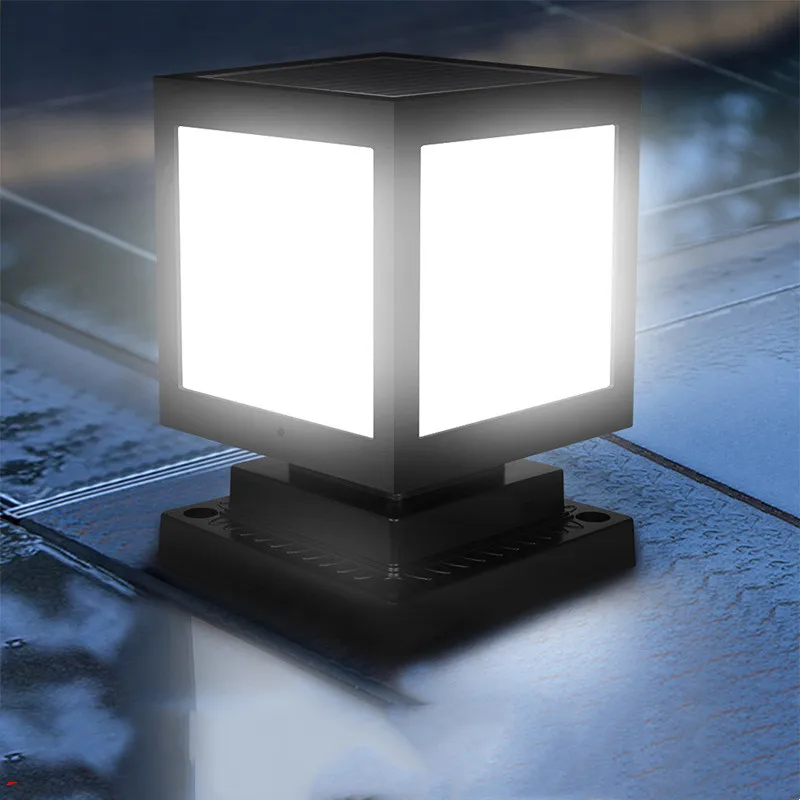 

LED Solar Powered Pillar Lamp Waterproof Column Head Wall Light for Outdoor Villa Courtyard Landscape Garden Decoration Lights