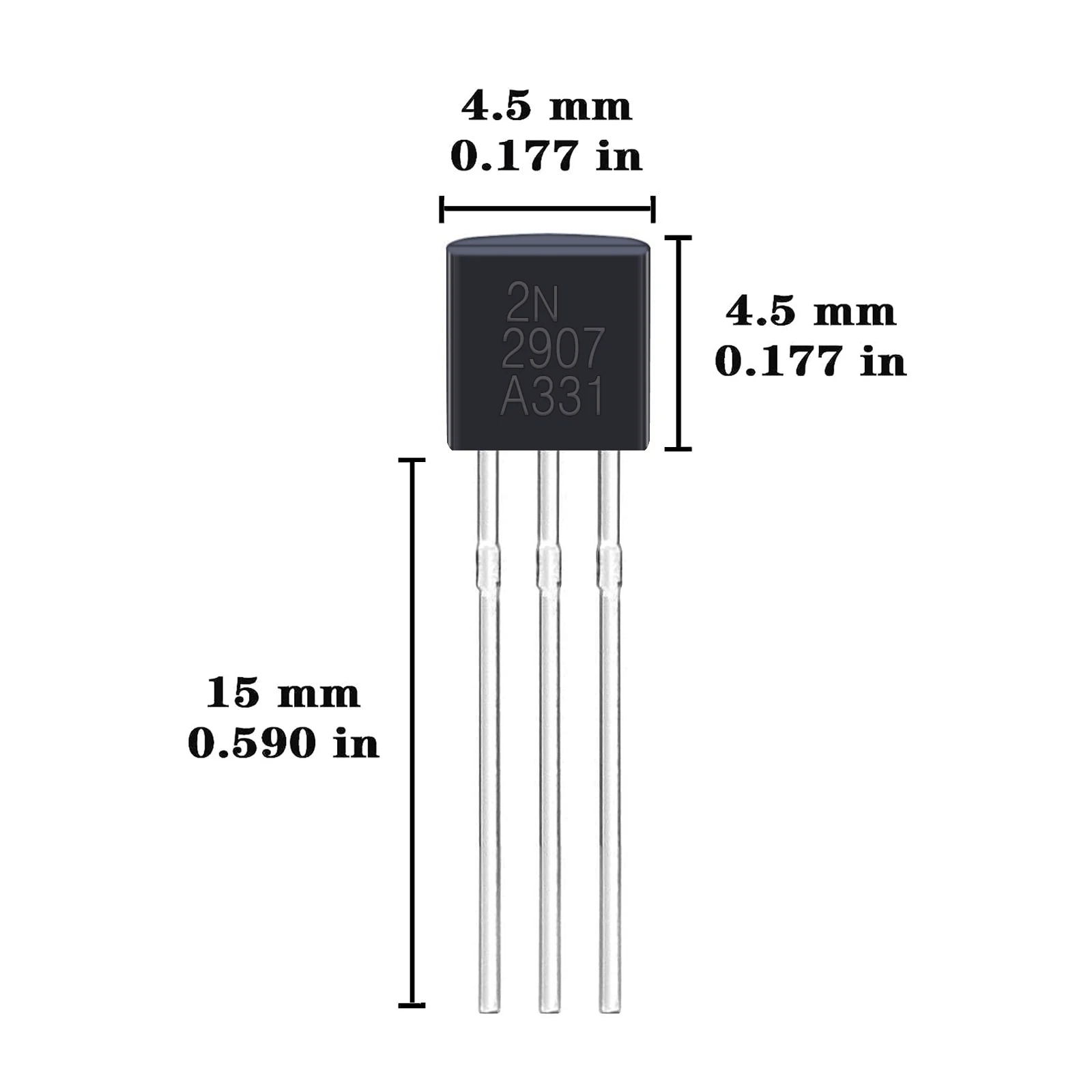 200pcs  BJT Transistor Kit Bipolar Power Transistors A1015 BC327 BC337 C1815 S8050 S8850 2N2222 2N2907 2N3904 2N3906 PNP NPN