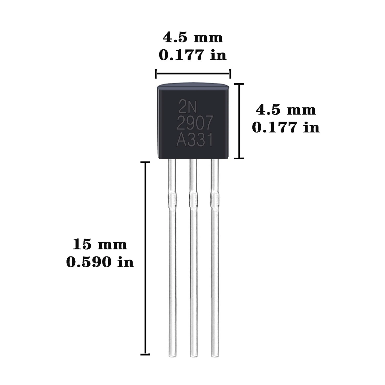 BJT Transistor Kit 200pcs Bipolar Power Transistors A1015 BC327 BC337 C1815 S8050 S8850 2N2222 2N2907 2N3904 2N3906 PNP NPN bjt transistor