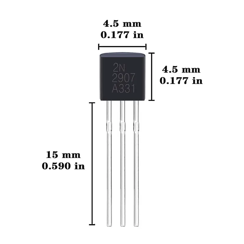 200pcs  BJT Transistor Kit Bipolar Power Transistors A1015 BC327 BC337 C1815 S8050 S8850 2N2222 2N2907 2N3904 2N3906 PNP NPN - Image 3
